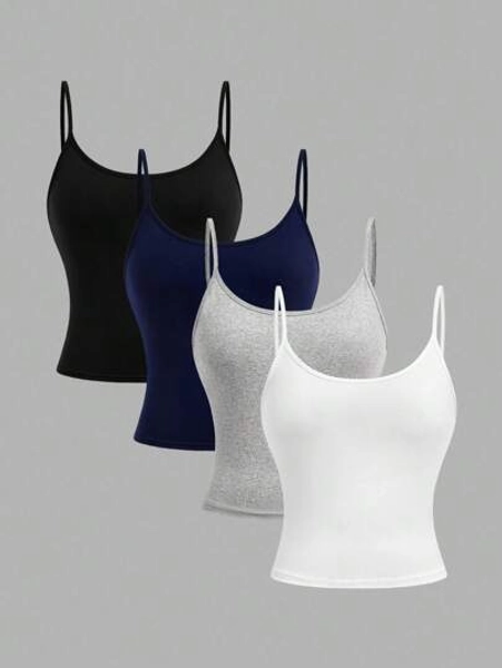 Girlism Polyester Fitted Tank Tops For Teen Girls In Multicolor Ideal For Layering And Summer Girls Cami Girls Tanks Multipack 3 Pack Tops Tank Tops With Bras Teen Girls Tight Tops