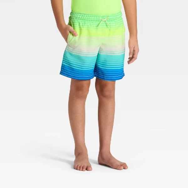 Boys' Ombre Trunk Swim Shorts - Cat & Jack™ Lime Green S