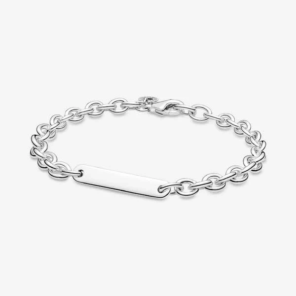 Pandora Engravable Sterling Silver Bar Link Bracelet