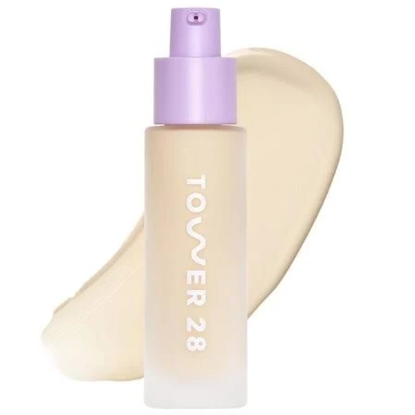 Tower 28 Beauty Fond de teint non acnéigène Swipe Serum avec couvrance moyenne modulable 1 fl oz/30ml