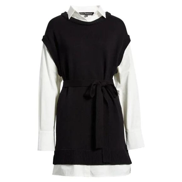 En Saison | Dresses | En Saison Bernadette Long Sleeve Layered Minidress M | Poshmark