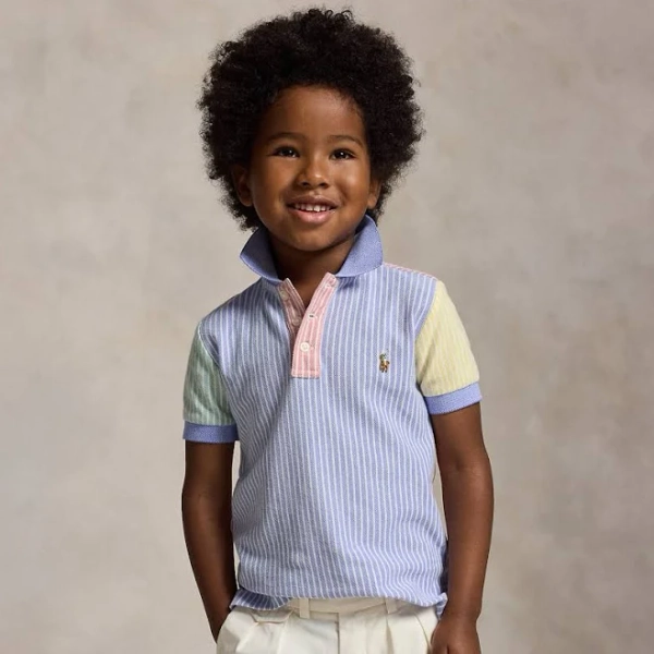 Polo Ralph Lauren Boys' Striped Oxford Mesh Polo Shirt