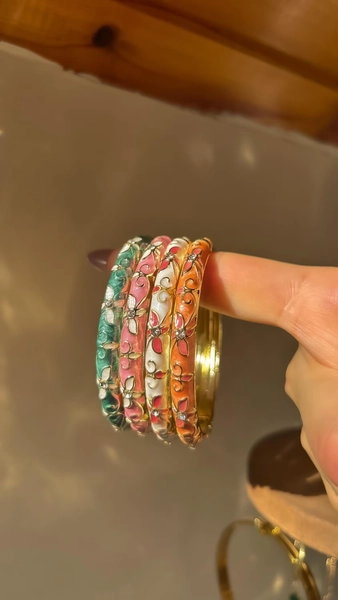 Enamel Bangle 4 Colour Options Small Wrists