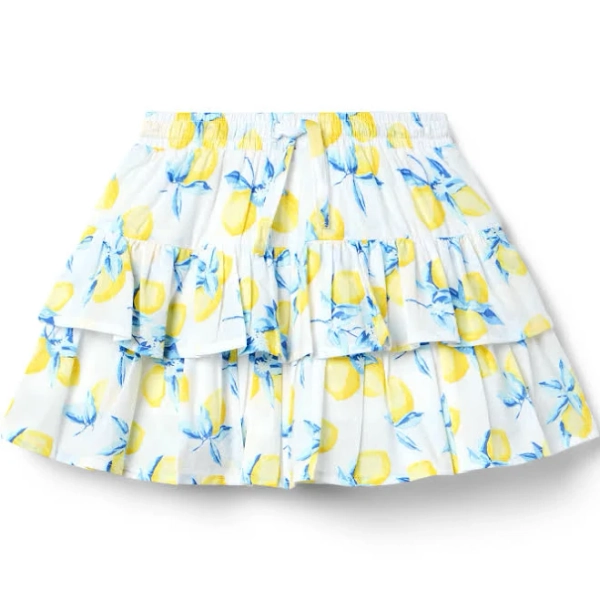 Janie and Jack Lemon Tiered Skort