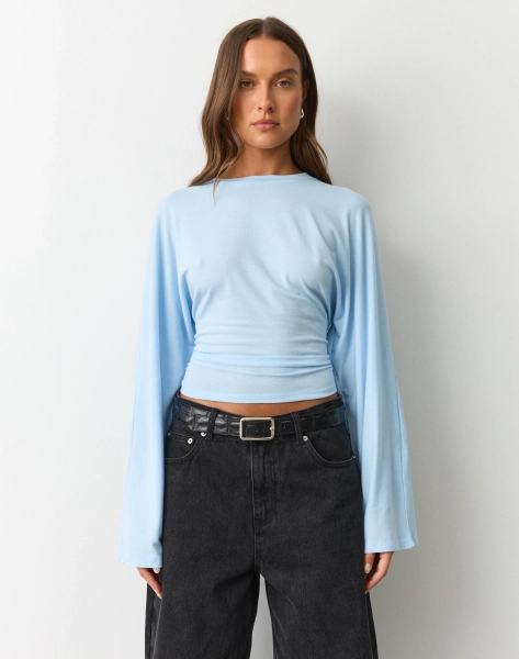 Cinched Long Sleeve Top