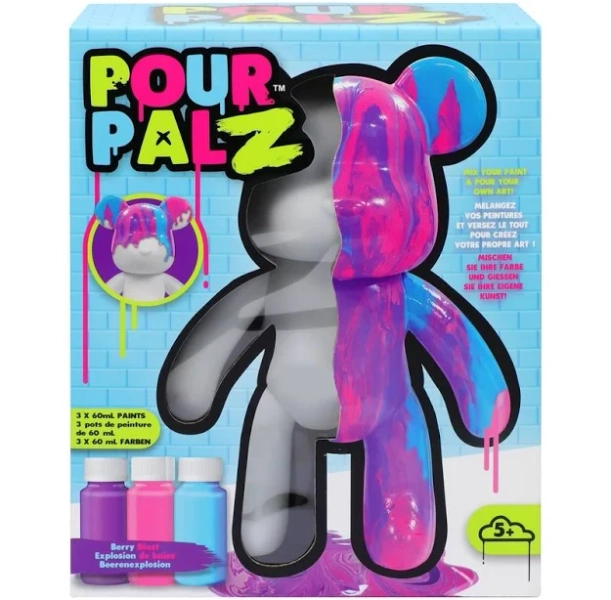 Pour Palz Paint Marble Bear Berry Blast