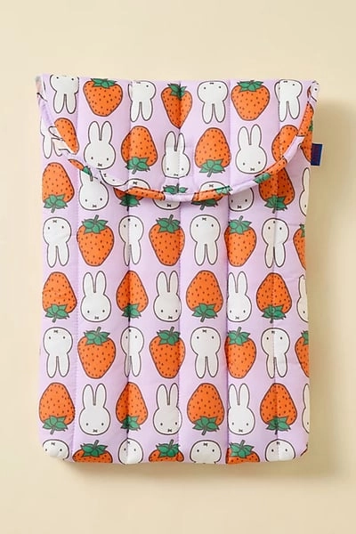 BAGGU Puffy 16" Recycled Laptop Sleeve in Strawberry Miffy/UO Exclusive at Urban Outfitters