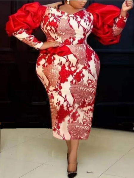 plus size   wrap around   waist commuter midi dress - Temu
