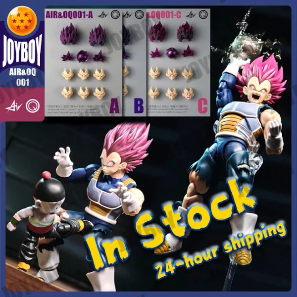 In Stock Air&OQ Studio Ultra Ego Vegeta Dragon Ball SHF Black Hole Head Accessories Air OQ Vegeta