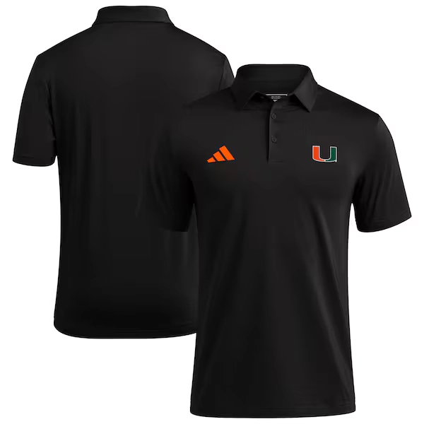 Miami Hurricanes adidas Ultimate 365 Polo - Black