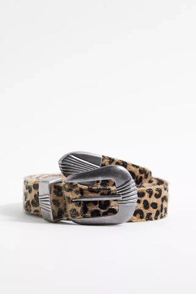 UO Leopard Print Buckle Belt 