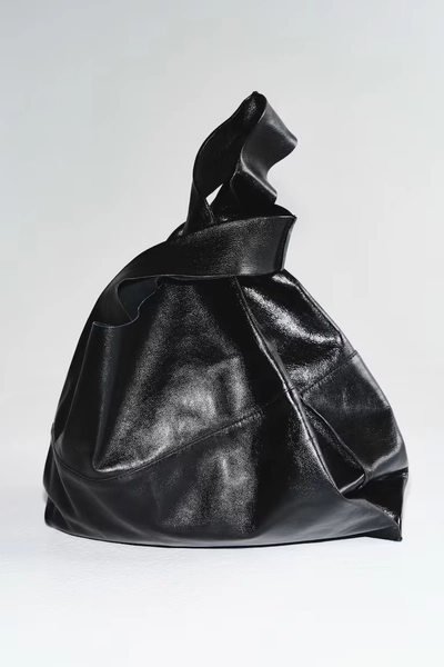 Leather tote bag