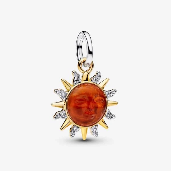 Pandora Swirling Sun Two-Tone Dangle Charm