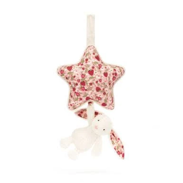 Jellycat Blossom Cream Bunny ' Berry' Musical Pull