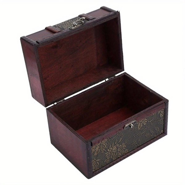 Vintage Storage Box, Portable Decorative Treasure Chest, Storage Trunk for Gift, Jewelry, Small Objects, Collectibles, Home Decor, etc(6262D-L) Popular Designs, Jewelry Storage, Collectibles Organizer, Decorative Chest, Elegant Storage, Quality