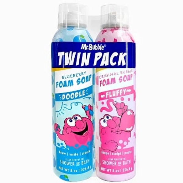 Mr. Bubble 2pk Twin Foam Soap - Blueberry/Original Bubble - 16 fl oz