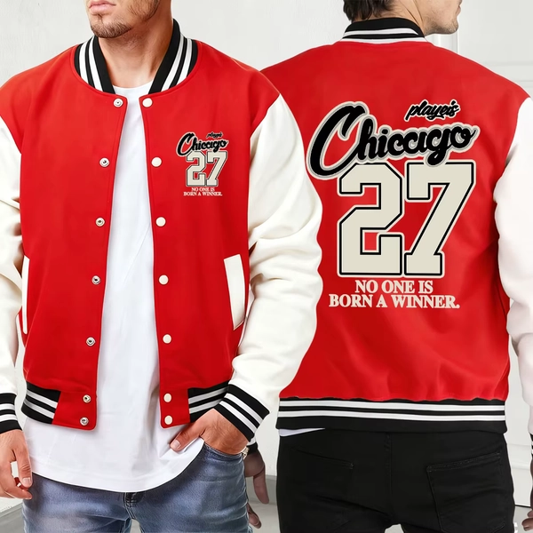 Chicago Players Number 27 Print New Baseball Uniform Men'S Sport High Street Jackets Vintage Loose Menswear Casual Pocket Veste - AliExpress 200000343