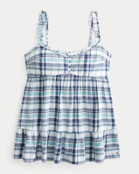 Longline Ruffle Icon Tunic Babydoll Top
