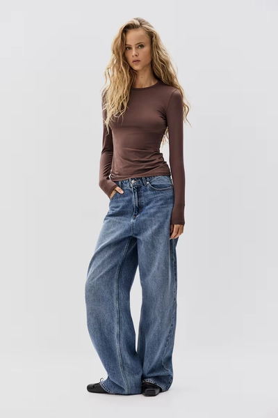 Long-sleeved Microfiber Top