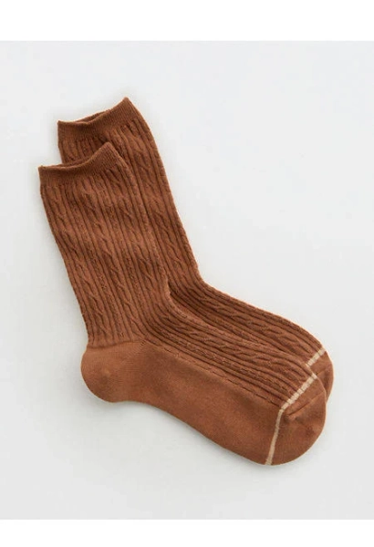 Aerie Women's Cable Crew Socks