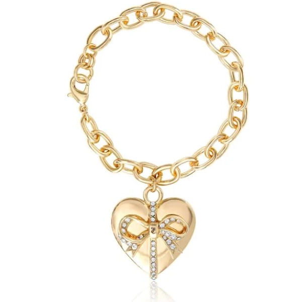 Juicy Couture Women's Heart Bow Drop Bracelet