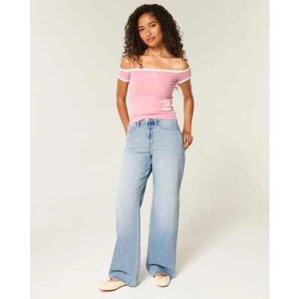 High-Rise Medium Wash Baggy Jeans