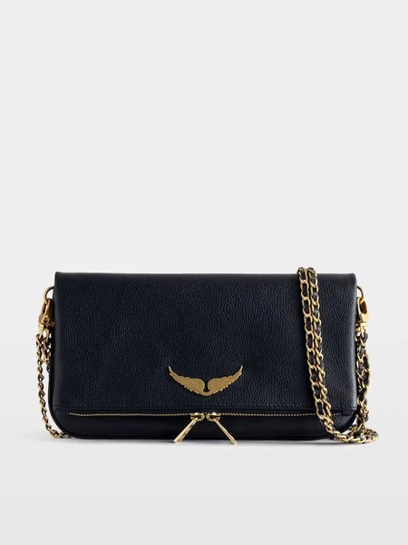 Rock Pouch in Grained Leather Navy | Zadig&Voltaire