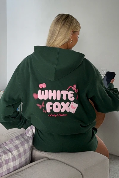Lucky Thirteen Stephanie Oversized Hoodie Green

| White Fox Boutique US