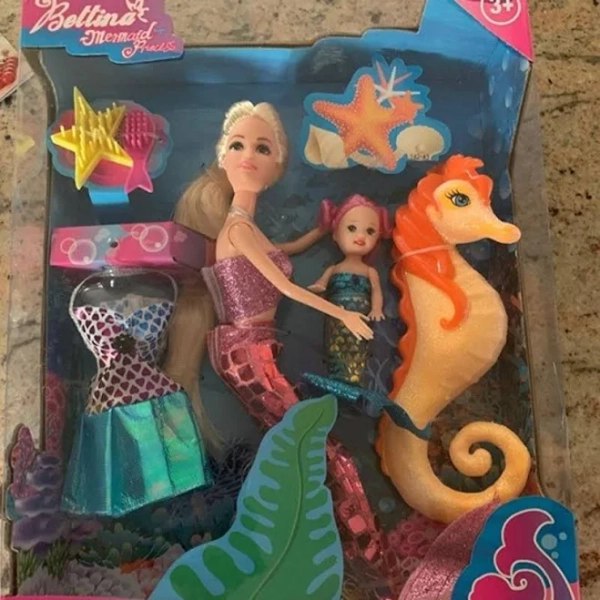 Barbie BETTINA Princess Doll With Seahorse Play Gift Set Mermaid Toys With Accessories - New Toys & Collectibles