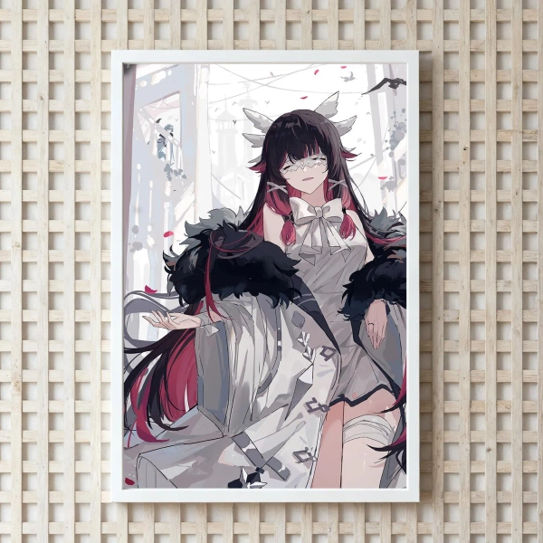 Columbina Genshin Impact Canvas Poster, Game Character Wall Art, Unframed