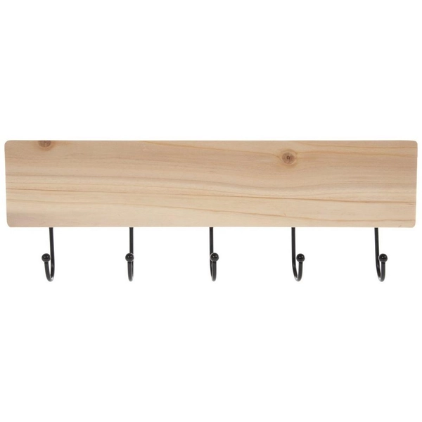 Rectangle Wood Wall Decor With Hooks