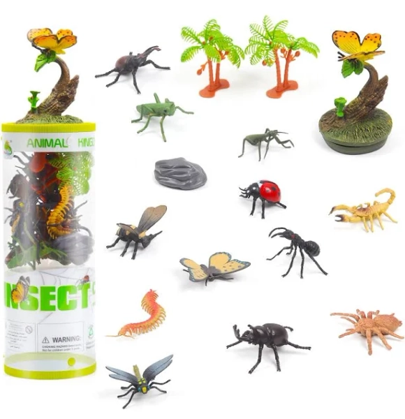 Unique Kids Mini Insect Figure Creatures in Tube