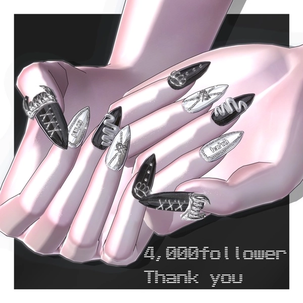 【18アバター対応】4,000人大感謝short nail【MA対応】