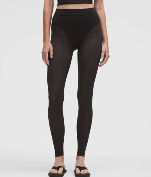 lululemon Women's Nulu High-Rise Mesh-Leg Tight 28" - Size 0 | Black