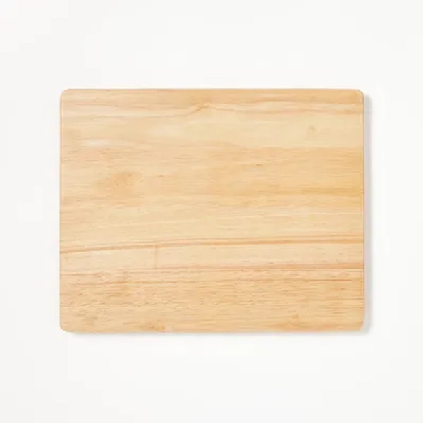 12"x15" Nonslip Rubberwood Cutting Board Natural - Figmint™: Charcuterie, Non-Skid Feet, Hand Wash, 1-Year Warranty