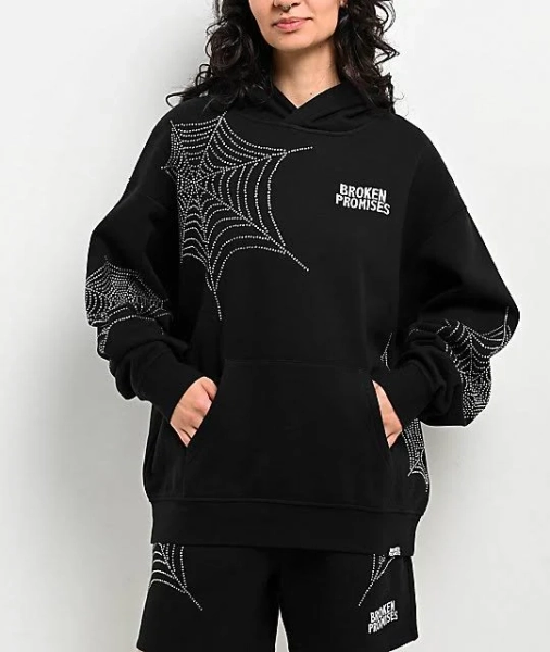 Broken Promises Stoned Web Hoodie