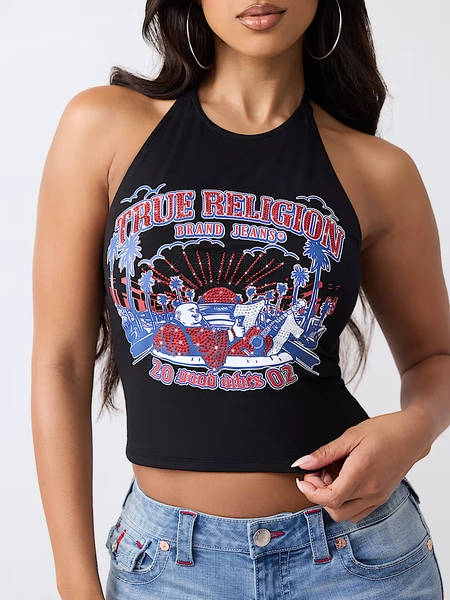 OPEN-BACK HALTER TOP