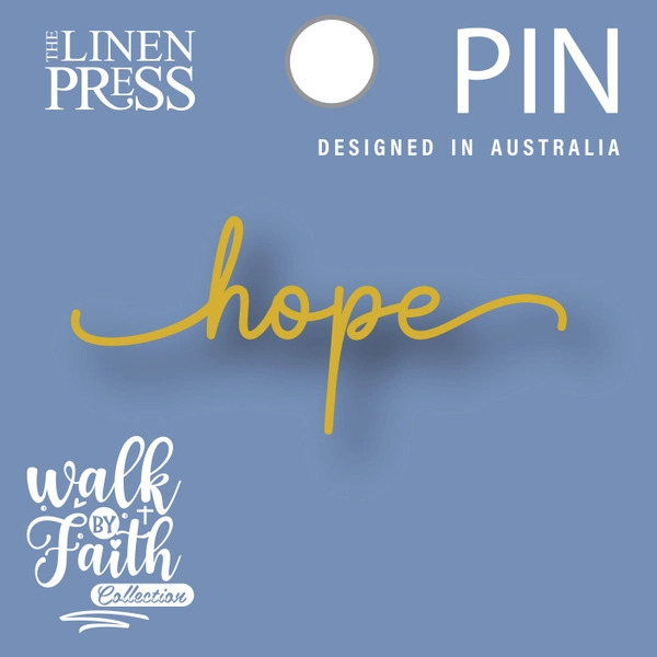 Gold 'hope' pin