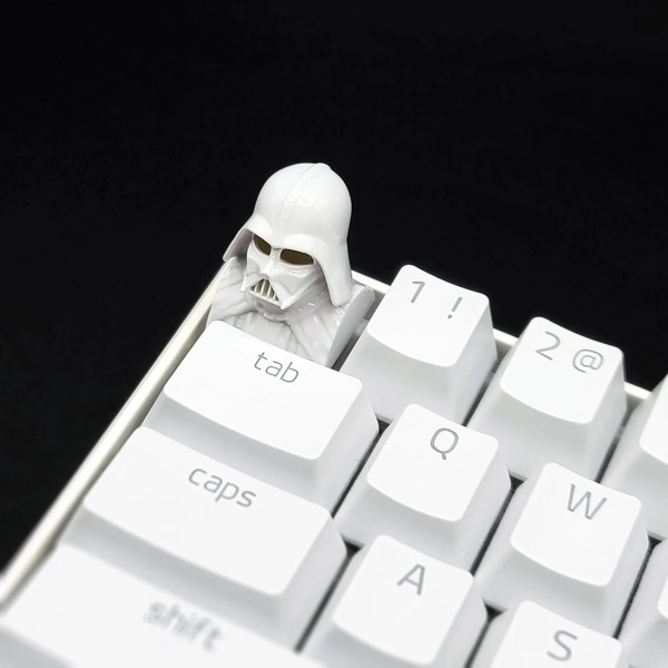 Star Wars Darth Vader White Backlit LED Keycaps Handmade Resin Custom Artisan - Etsy