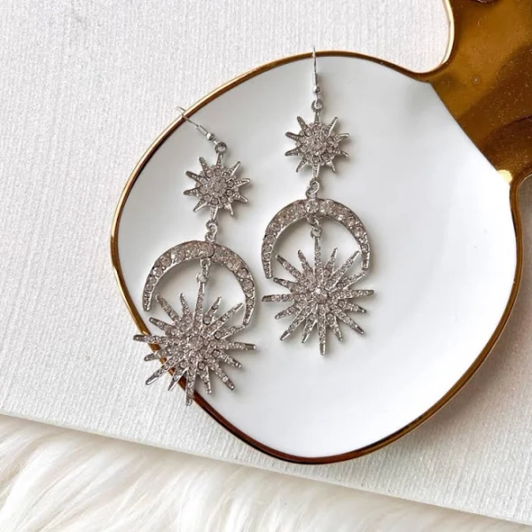 Sun Star & Moon Earrings