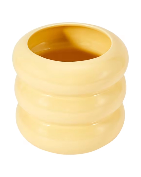 Yellow Bubble Ceramic Pot - Assorted - One Size