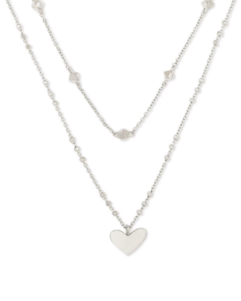 Ari Heart Multi Strand Necklace in Gold