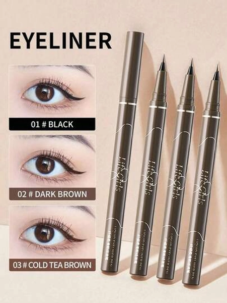 Ultra Fine Eyeliner Waterproof, Sweat-Resistant, Smudge-Proof, Smooth Liquid Eyeliner Pencil Suitable For Beginners,1Count