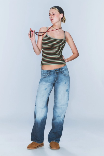 Messy Low Rise Regular Straight Jeans