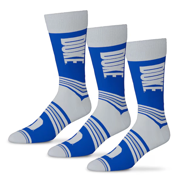  Duke Blue Devils Starter Unisex Rally Cry 3-Pack Socks Set - Royal