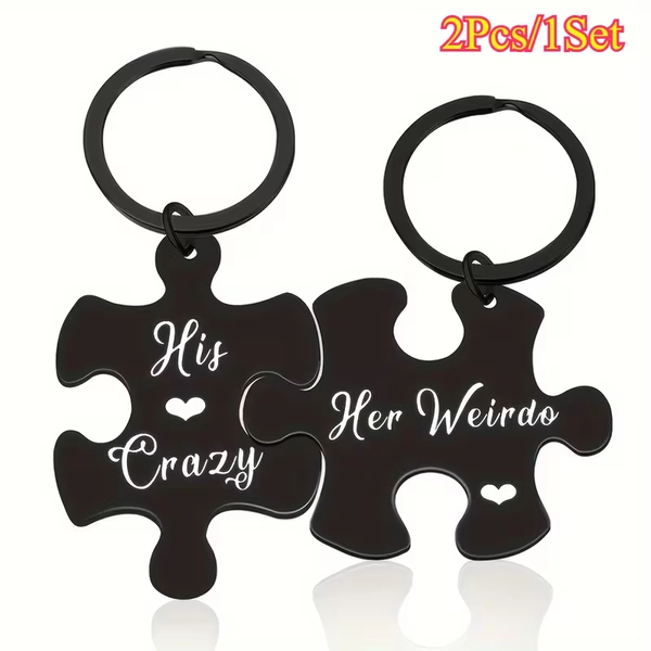 2pcs classic sweet romantic match puzzle design pendant - Temu