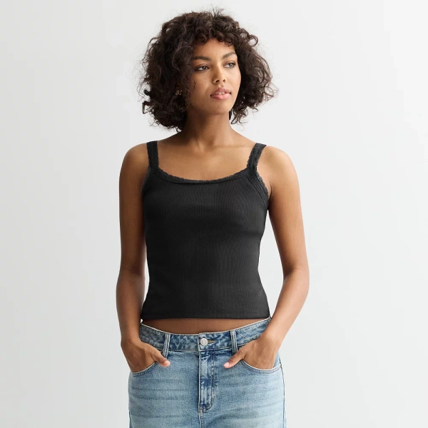 Juniors' SO® Lace Trim Cami