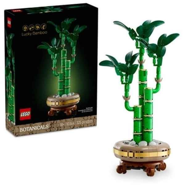 LEGO Systems Inc LEGO Botanicals Lucky Bamboo Building Set - Artificial Plants for Indoor Home Décor  Adults Ages 18+ - Unique Birthday Gift Idea - Fake Plants Decoration for Table  Desk  Office - 10344