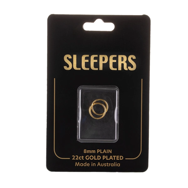 Studex Mini Plain Sleeper Earring Gold 8mm - 1 Pair | Healthylife