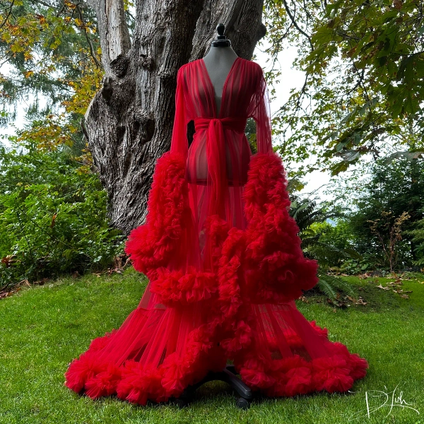 Red Vegan "Cassandra" Dressing Gown 